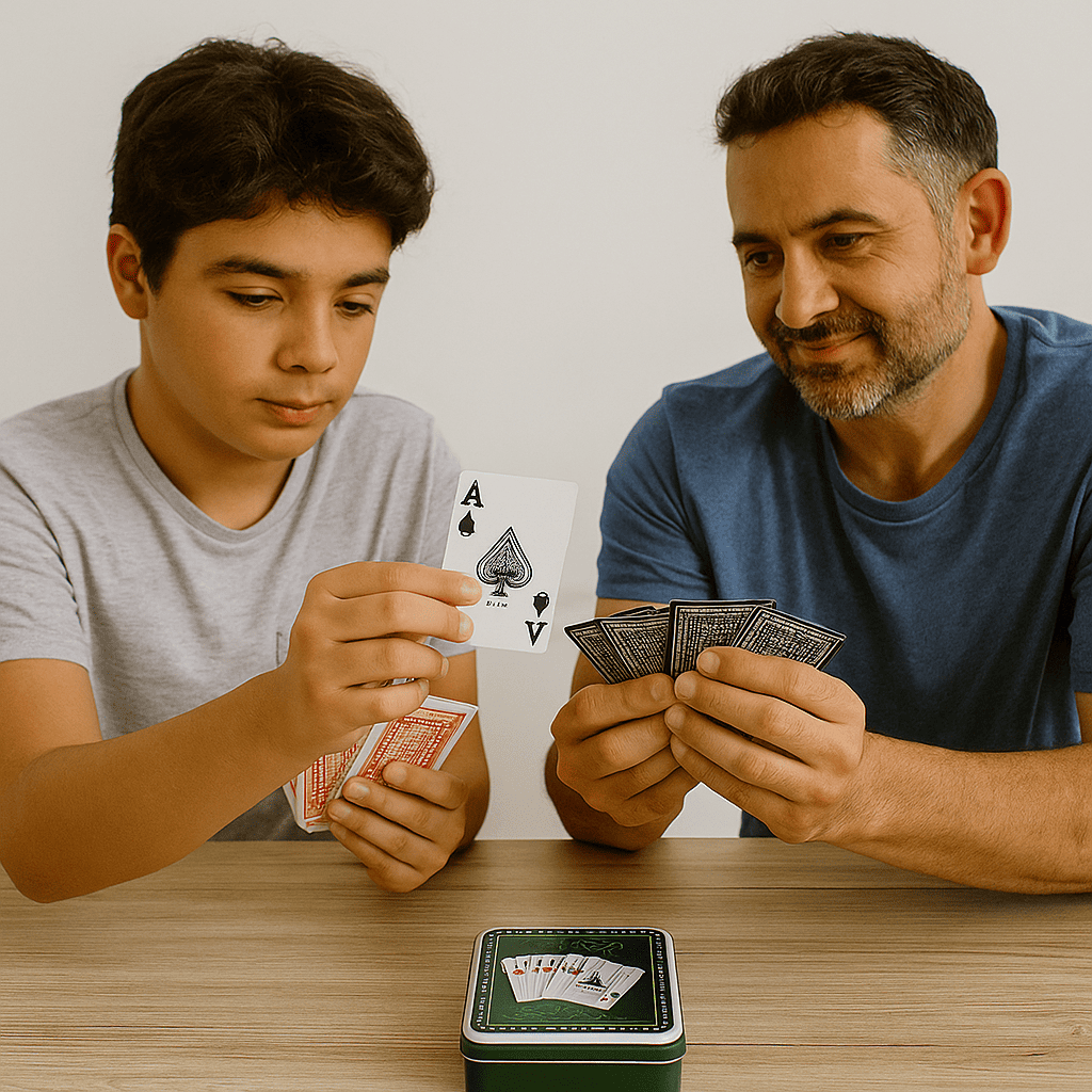 JUEGO DE CARTAS PÓKER CAJA METÁLICA SC-2199 - Imagen 2