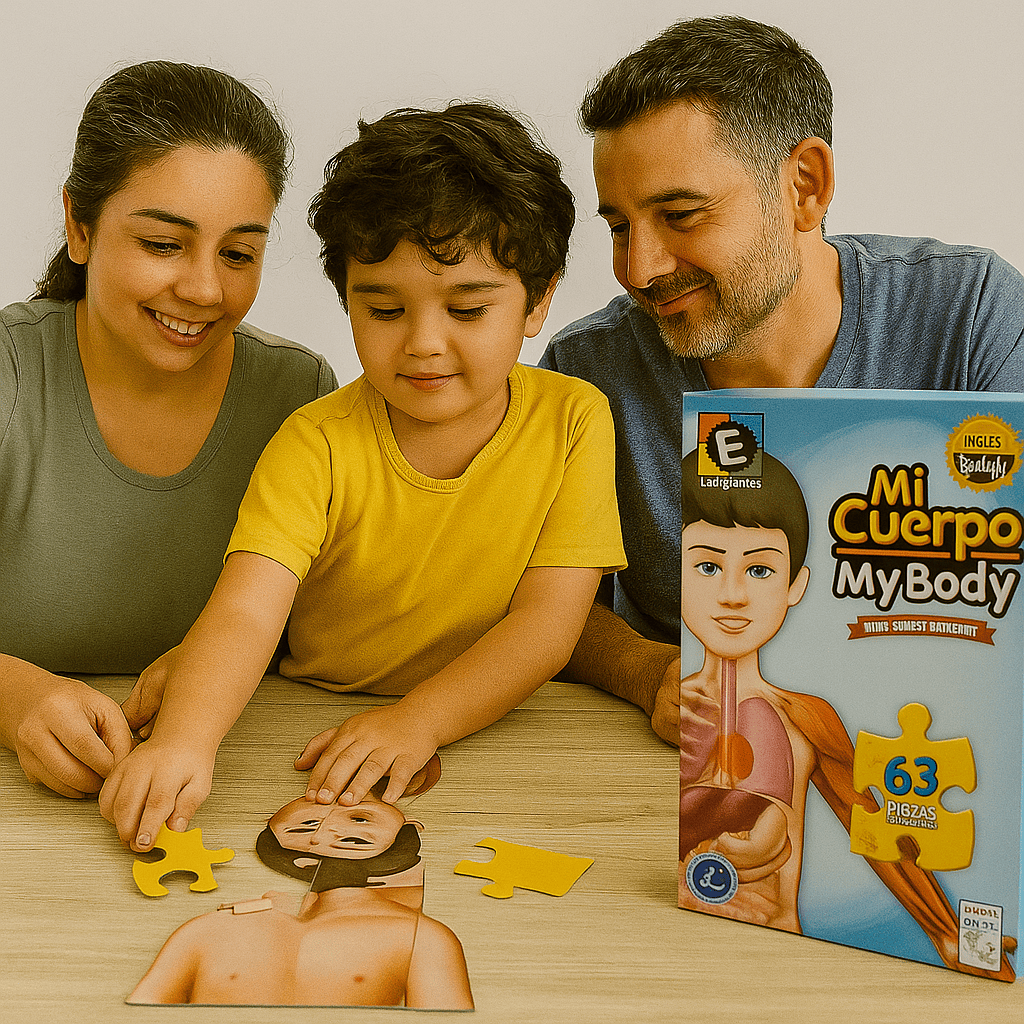 ROMPECABEZAS DIDÁCTICO MI CUERPO DOBLE FAZ 63 PIEZAS 80003 - Imagen 2