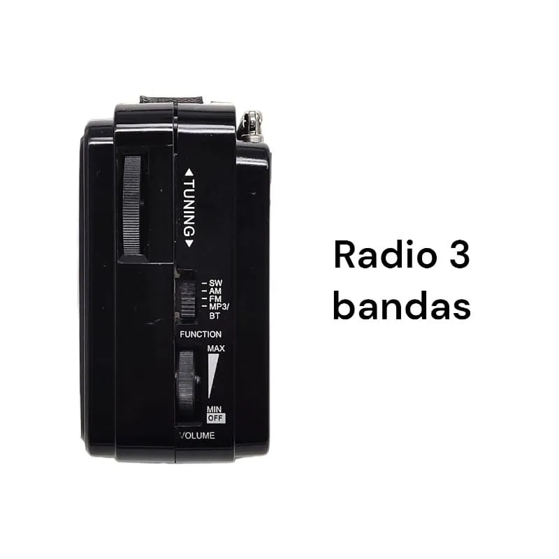 RADIO PORTÁTIL EMERGENCIAS WA-161BT WEIBO WA-1615 - Imagen 3