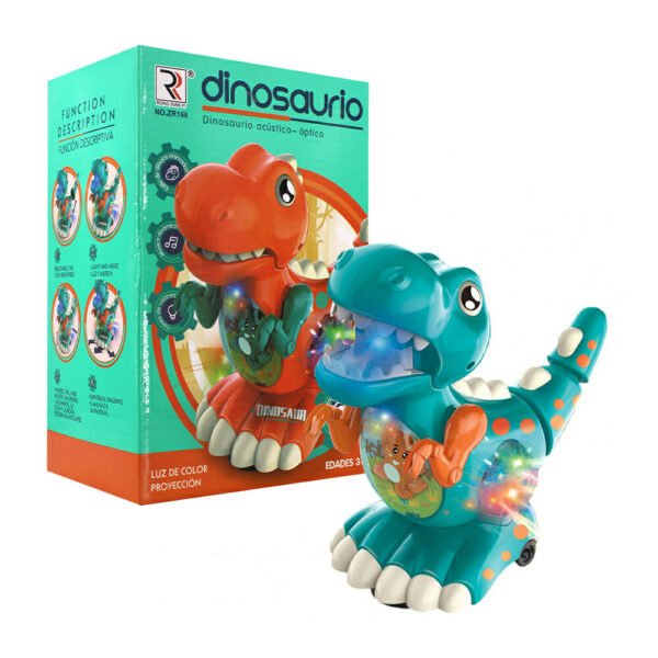 DINOSAURIO INTERACTIVO CON LUCES Y SONIDOS ZR158 - Imagen 2