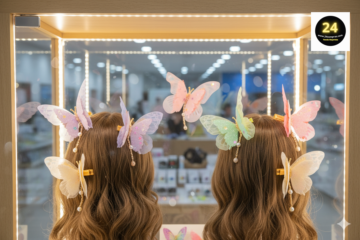 HEBILLAS PARA EL CABELLO MARIPOSAS DECORATIVAS ZJ225553 - Imagen 2