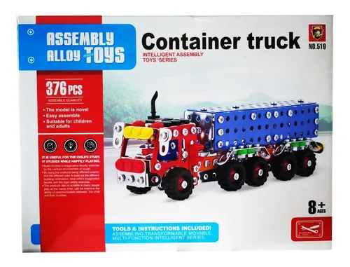 ARMATODO LEGO 376 PCS METÁLICO CAMIÓN TRACTOMULA 519