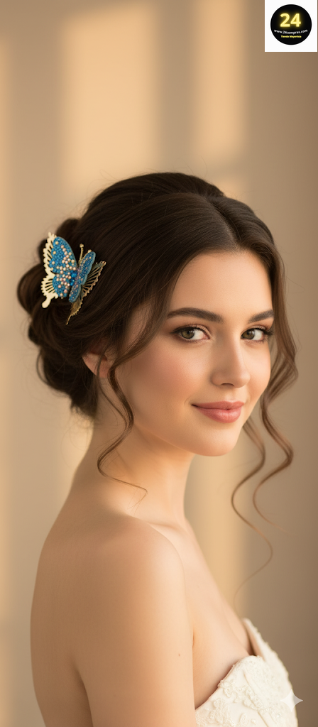 HEBILLAS PARA EL CABELLO MARIPOSAS CON PEDRERÍA ZJ225550 - Imagen 2