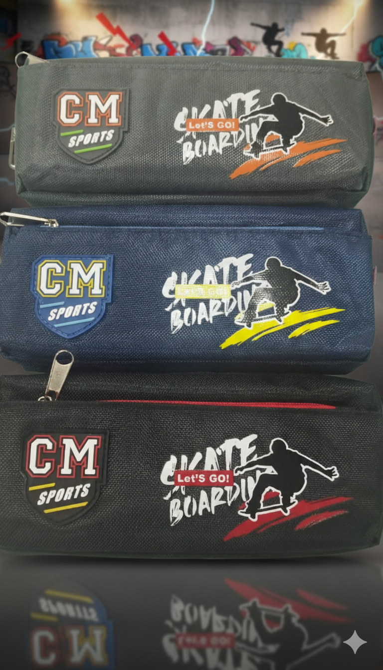 CARTUCHERA ESCOLAR CM DOBLE BOLSILLO REFERENCIA 2243 - Imagen 2