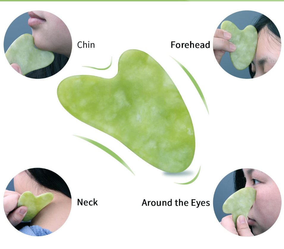 PIEDRA PARA MASAJES FACIALES – GUA SHA DE JADE NATURAL ZJ224073 - Imagen 2
