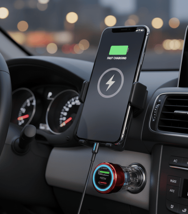 CARGADOR AUTO 20W DOBLE PUERTO USB-A   SUB-C   -  P-60 - Imagen 2