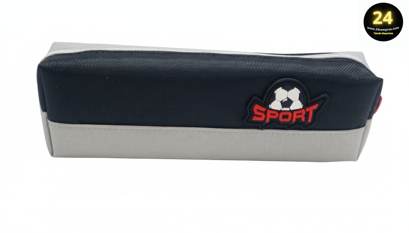 CARTUCHERA NEGRO CON GRIS - OE-2229 - Imagen 2