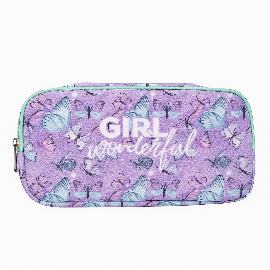 CARTUCHERA ESTAMPADA TRIPLE COMPARTIMENTO BUTTERFLY REF: CT-3ZBP24 - Imagen 2