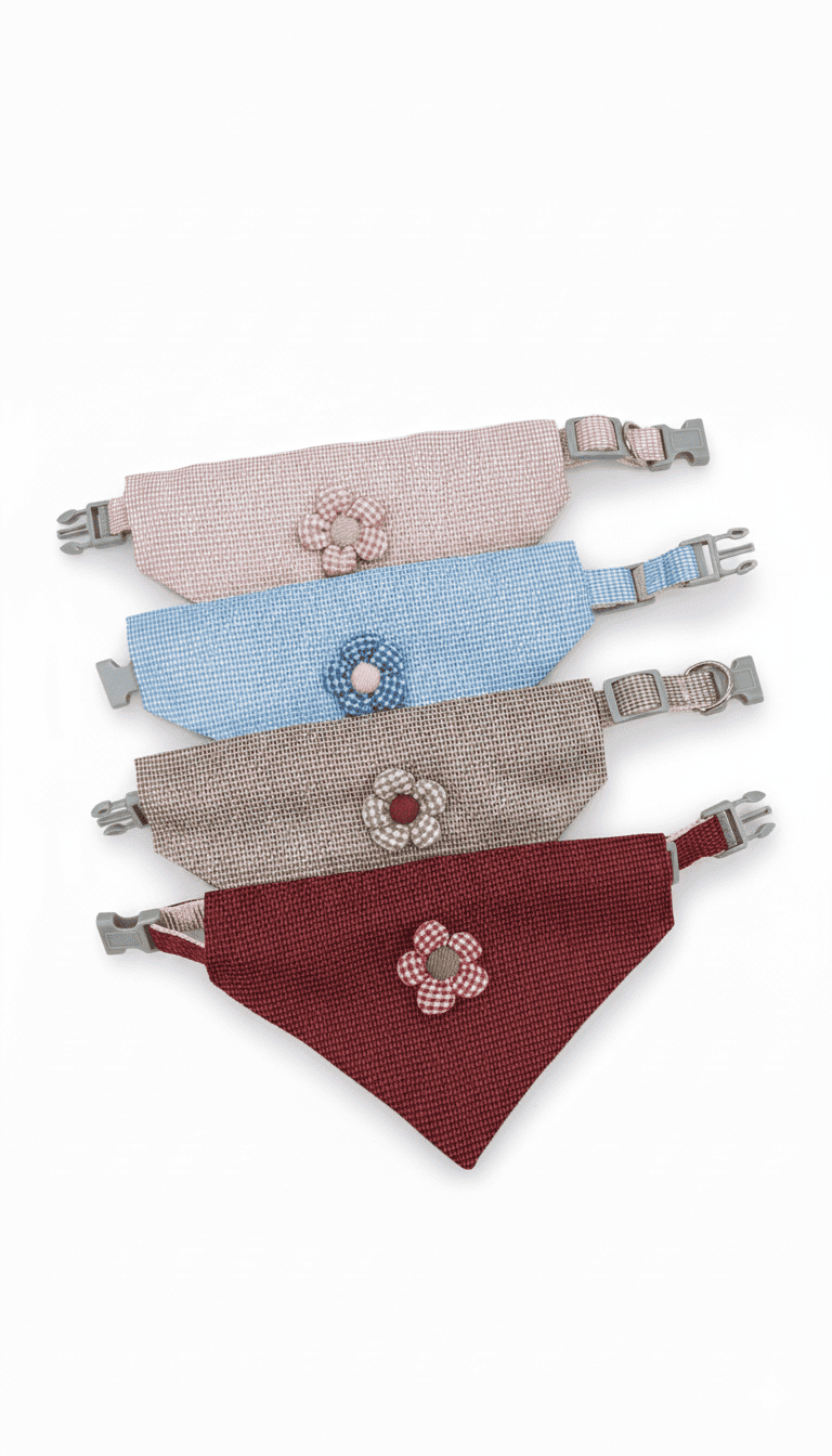 COLLAR MASCOTA PAÑOLETA CON FLOR PARA PERRO MEDIANO - ZJ231709 - Imagen 2