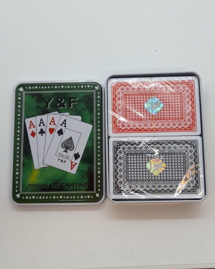 JUEGO DE CARTAS PÓKER CAJA METÁLICA SC-2199 - Imagen 3