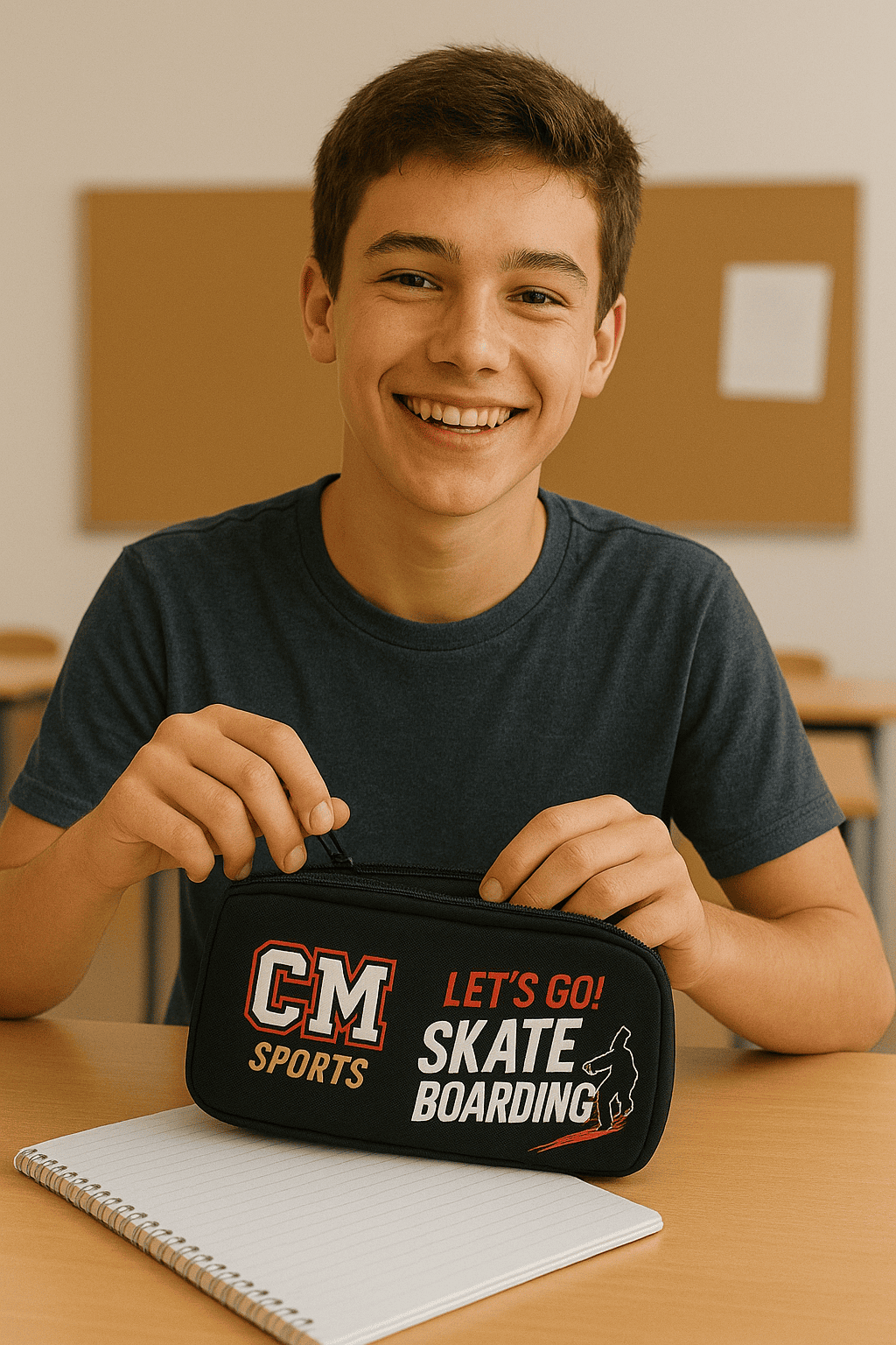 CARTUCHERA JUVENIL SKATEBOARDING CM SPORTS REF: CT-SK8B24 - Imagen 2