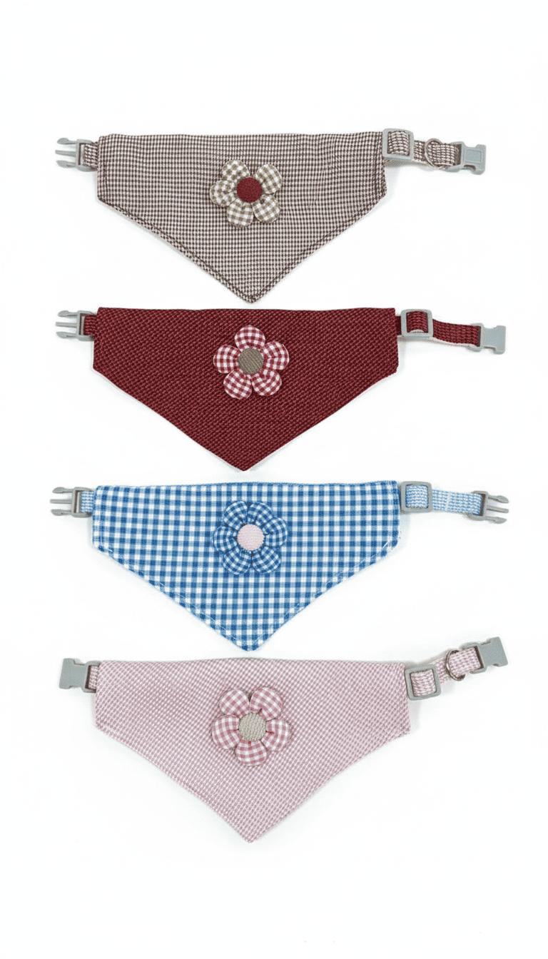 COLLAR MASCOTA PAÑOLETA CON FLOR PARA PERROS PEQUEÑOS  -  ZJ231708 - Imagen 2