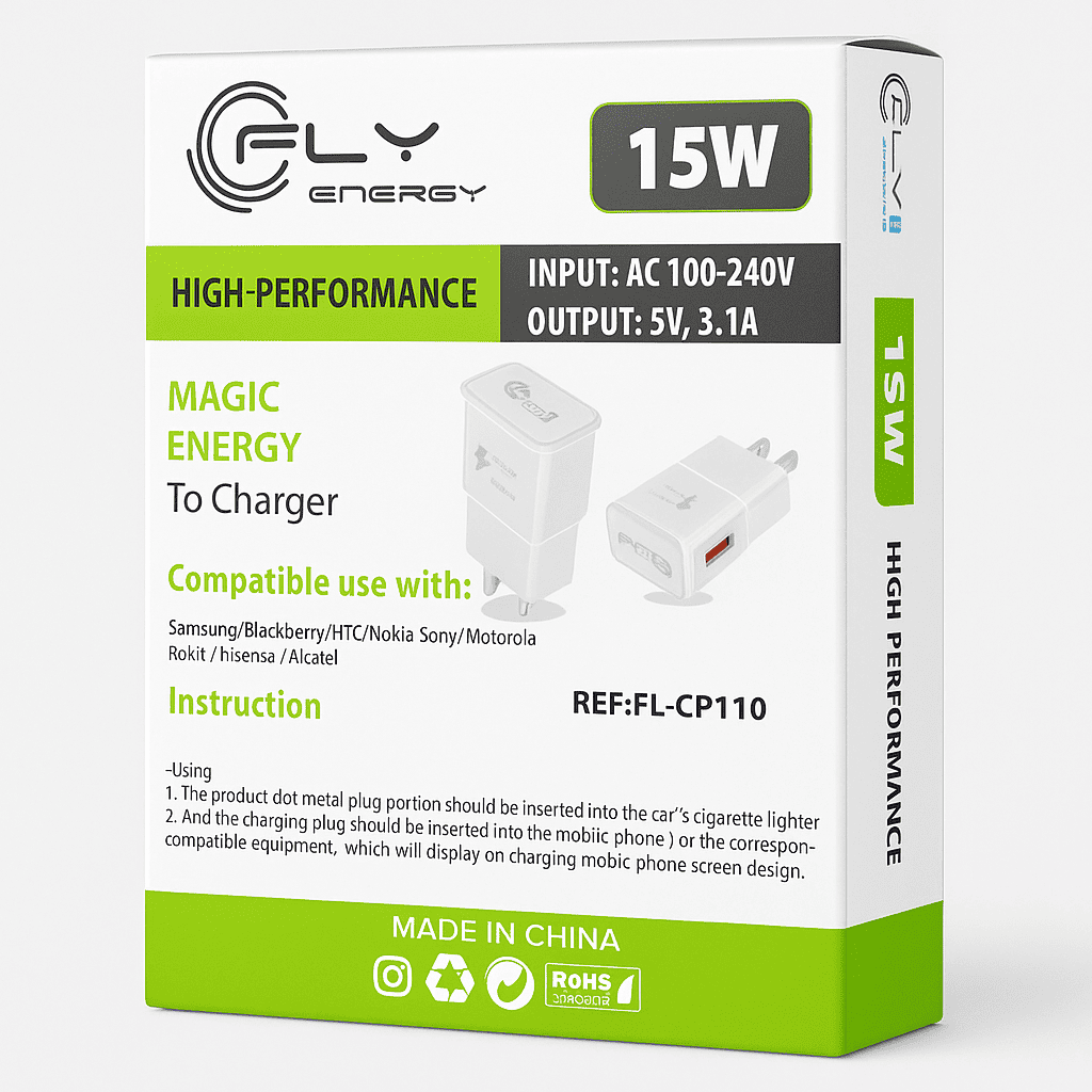 CARGADOR DE VIAJE CON CABLE USB A MICRO USB -   CP-110 - Imagen 2