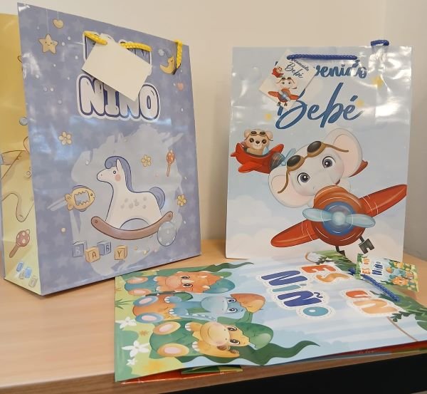 BOLSAS DE REGALO PARA BABY SHOWER NIÑO LARGE - 32CMSX26CMS - 12-516 - Imagen 2