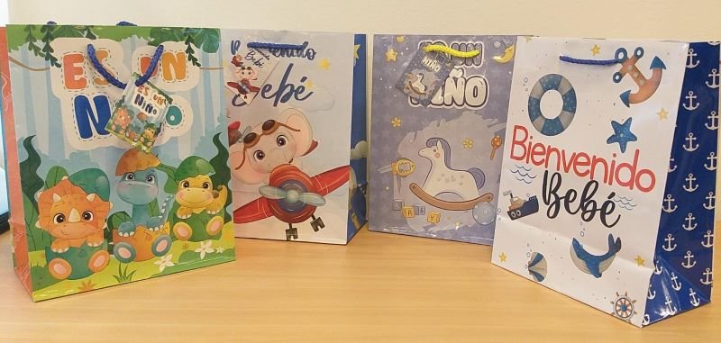 BOLSAS DE REGALO PARA BABY SHOWER NIÑO - 23CM X 18CMS - 13-516 - Imagen 3