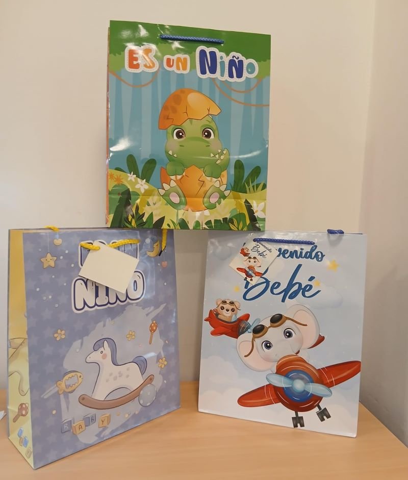 BOLSAS DE REGALO PARA BABY SHOWER NIÑO LARGE - 32CMSX26CMS - 12-516 - Imagen 3