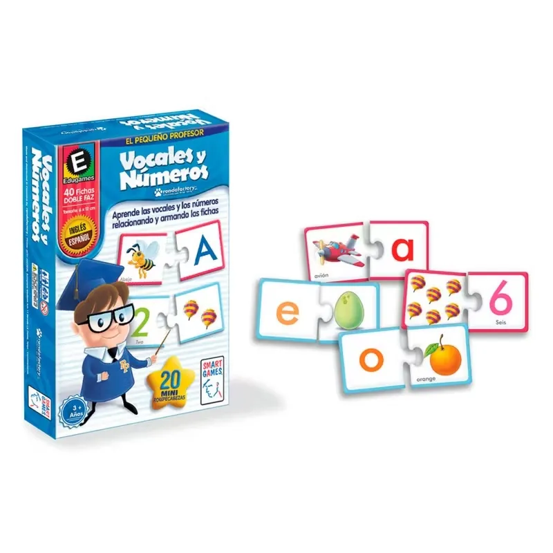 JUEGO DIDACTICO VOCALES Y NUMEROS INGLES ESPANOL 80008 - Imagen 2
