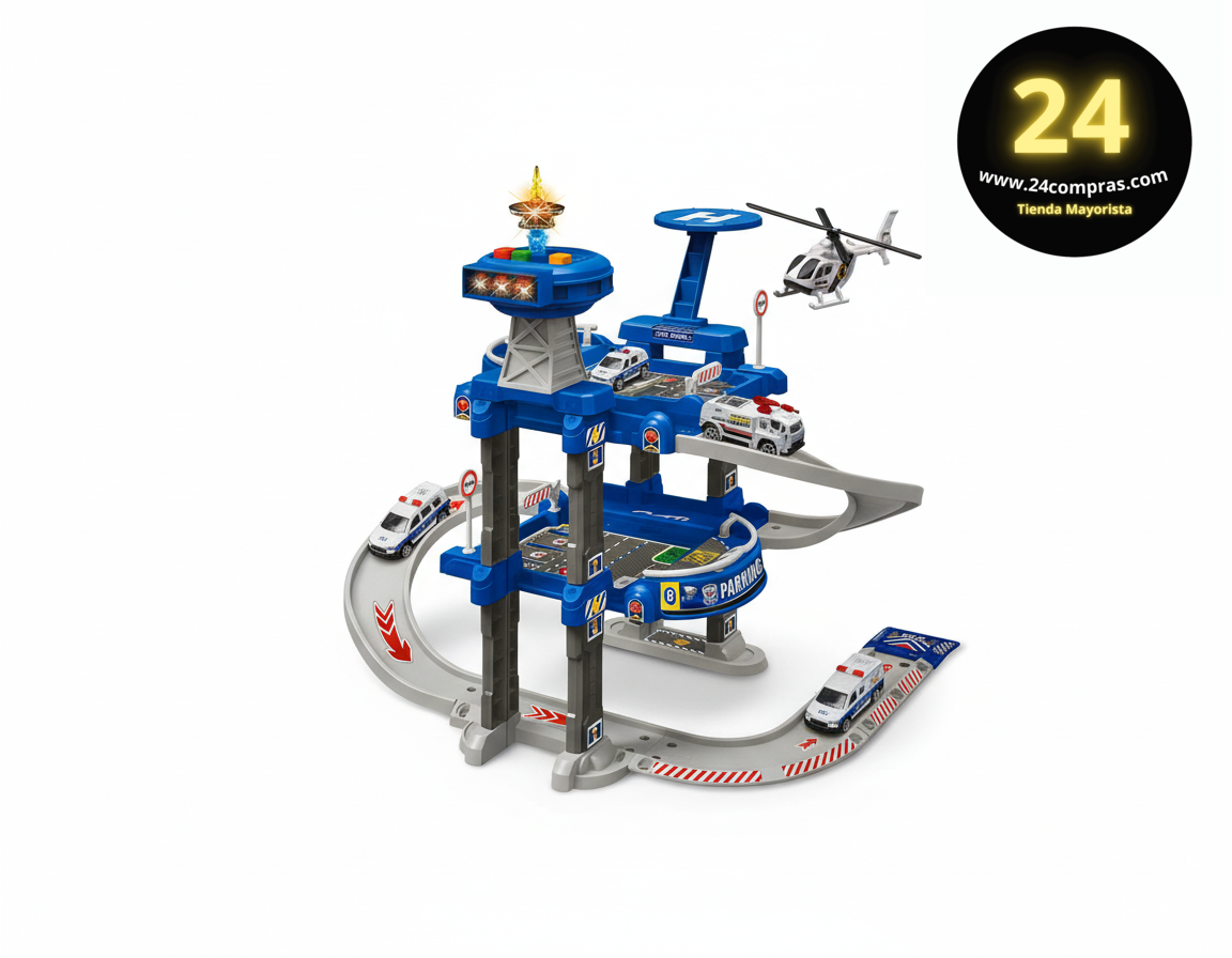 PISTA POLICÍA CON LUZ Y SONIDO 53 PIEZAS - 660-A304 - Imagen 2