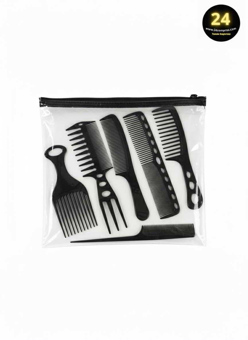 KIT DE 6 PEINES LISOS PARA EL CABELLO ZJ220857 - Imagen 3