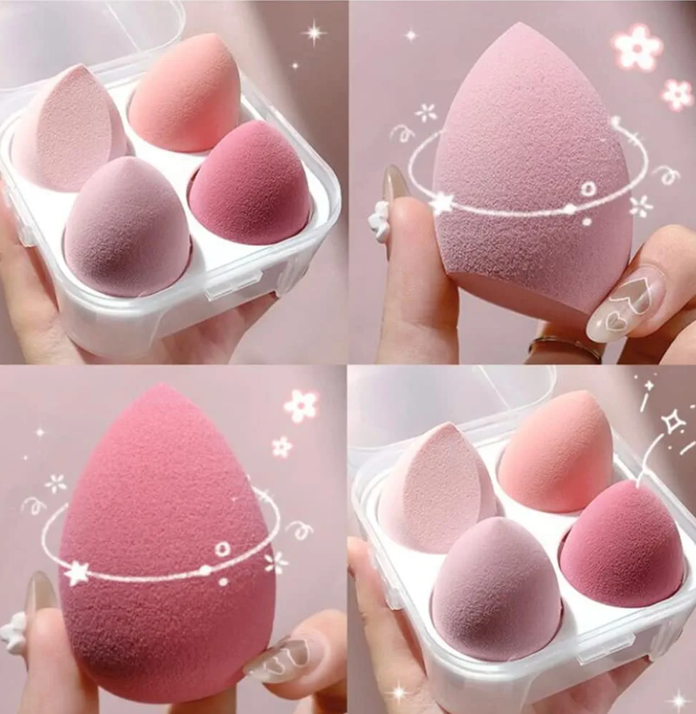 SET DE ESPONJAS DE MAQUILLAJE - 4 BEAUTY BLENDERS CON ESTUCHE ZJ225405 - Imagen 3