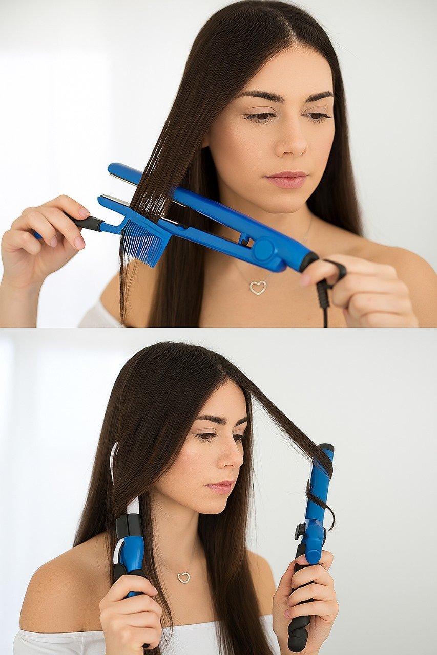 COMBO PLANCHA NANO TITANIUM PRO COMBO PLANCHA +RIZADOR+PEINILLA PARA PLANCHAR  074108141453 - Imagen 3